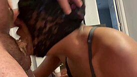 The black whore endured puking facefuck, slapping, spitting, and deep throatpie