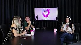 guy who services two girlfriends decides to try gangbang with strangers at motel in sheer red lingerie