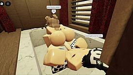 Brunette with a fat ass sucks and fucks in the bathtub