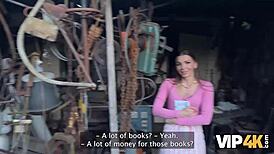 VIP4K Backyard Encounter in Leather Lingerie