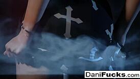 Hot Gothic Vampire Dani Explores Brunette Pussy and Tits