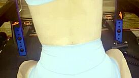 Sexy Milf Fingers Herself In Gym