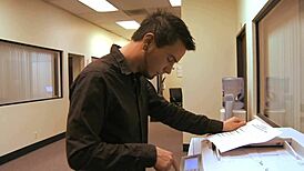 Blonde cougar's big tits bounce as her shaved pussy gets stuffed