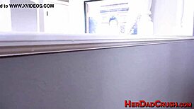 teen assists stepfather with evening relaxation