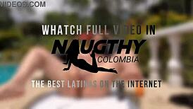 beautiful latina with a big ass relaxes by the pool