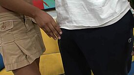 She takes my big black cock deep.