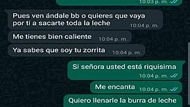 WhatsApp conversation with my friend Oscar's Latina boss, I creampie her again