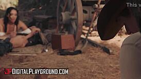 Vicki chase is getting so slutty riding cowboy scott nails cowgirl style!