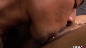 Black Ebony Step-Sister Seduces Step-Brother's Big Black Cock Friend