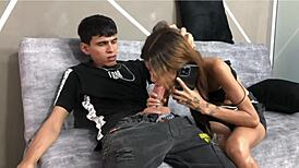 I seduce stepsister while she talks to boyfriend