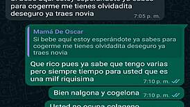 WhatsApp conversation with my friend Oscar's Latina boss, I creampie her again