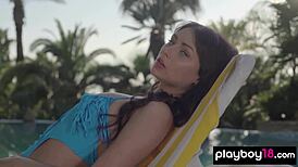 Ukrainian Beauty Noemi Moon Strips Outdoors