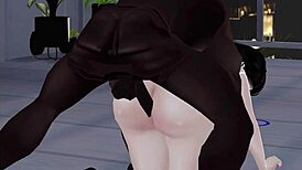 Thick Asian Takes Big Black Cock in Pussy Hardcore Assfucking Anal Riding Doggystyle Bent Over Cowgirl Wet Rough Action