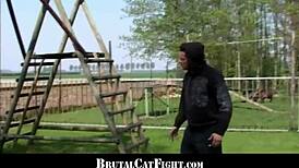 Slutty Blondes Fight Over Cock Sucking