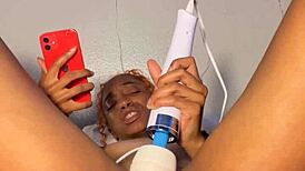 She indulges in late night panty stuffing for an intense orgasm