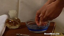 Sensual Lesbian Madame Enjoys In Hot Orgasmic Massage With Slave