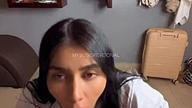 Fucking that pretty student after classes in motel, cum inside and she gets mad!