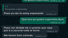 WhatsApp conversation with my friend Oscar's Latina boss, I creampie her again