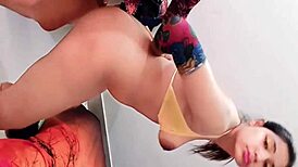 I surprise my young stepsister indulging in my panic porn collection