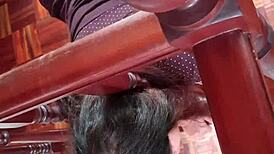 my young housewife stepmom got stuck and i fucked her hard