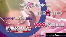 Intense Face Fucking Saves Busty Blonde Stepmom's Marriage in Mommyblowsbest