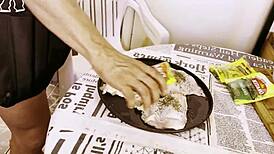 Cozinhando e metendo