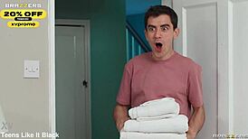 i join sara blonde in wild threesome with deepthroat and facials