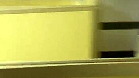 Deepvane boldly sucks cock in the cinema's public bathroom.