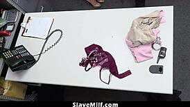 Slutty Chubby Shoplifter Sophia West Steals Underwear To Make Her Husband Happy But Officer Make Her Wear That Underwear To Fuck Her - Slavemilf