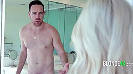 Teenie blondie gets dilf cock after caught