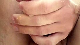 watch this uncut big tattooed cock cum hands free from anal prolapse?