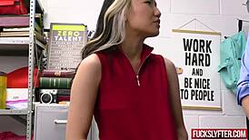 Asia Lee Kneels For Fucking After Jacket Mishap, Creamy Finish