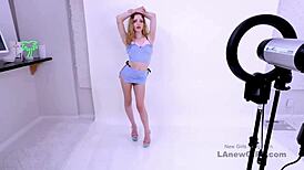 sun-kissed blonde cutie gets fucked in modeling audition