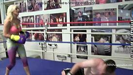 Blonde bombshell mixed boxing