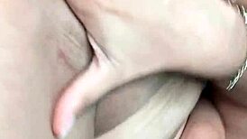 masked brunette explores her solo sensations