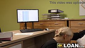 Blonde beauty drilled missionary for money.