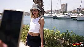 German scout picks up slim teen megan for casting fuck with squirt orgasm