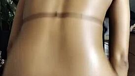 I couldn't hold back and made my hairy wife sit