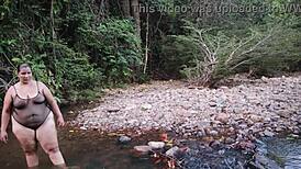 Outdoor River Sex Sucking Huge Cock