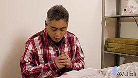 busty chinese babe jinbaona deeply fucked in pussy