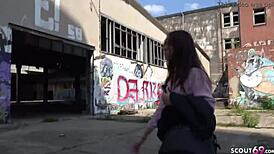 Wow, german scout picks petite teen natascha for her first street casting fuck!