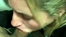 Deepvane boldly sucks cock in the cinema's public bathroom.