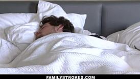 Oh wow, hot Russian stepmom Crystal Rush soothes her stepson's huge cock with blowjobs and fucking!