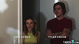 asian milf calming scared stepdaughter and stepson.