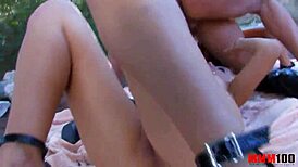 i'm watchin this outdoor orgy with leila black and dunia montenegro, it's so fuckin hot with all the pussy lickin and cumshots