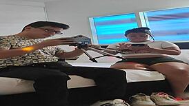 Mature whore cheats on husband with step-nephew