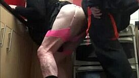 crossdresser eagerly takes it ass to mouth