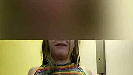 rainbow-clad joan day masturbates and shakes her big ass softly