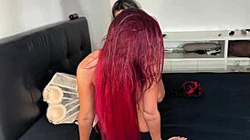 petite latina and british babes give double blowjob in action