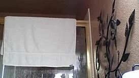 Amateur Asian Enjoys Relaxing Shower Bathing Session